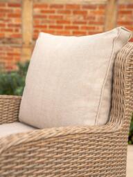 KETTLER Derwent Woven 2-Seater Round Garden Bistro Table & Chairs Set, Brown - thumbnail 3