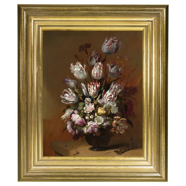 Brookpace Lascelles Rijksmuseum, Hans Bollongier 'Still Life with Flowers' Framed Canvas Print, 34 x 29cm