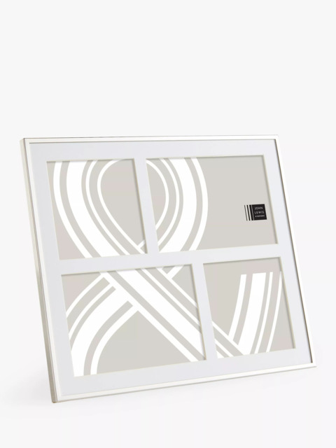 John Lewis Daya Multi-aperture Photo Frame, 4 Photo, Silver Plated - image 1