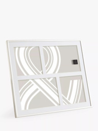 John Lewis Daya Multi-aperture Photo Frame, 4 Photo, Silver Plated - thumbnail 1