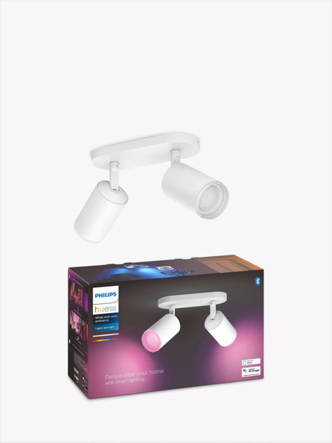 Philips Hue White and Colour Ambiance Fugato LED Smart Double Spotlight, White - image 1