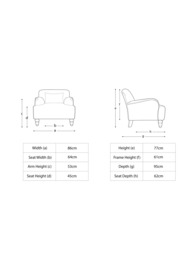 Tetrad Lewis Armchair, Mahogany Leg - thumbnail 2