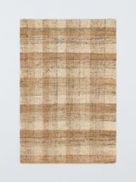 John Lewis Checkered Pure Jute Rug, Natural