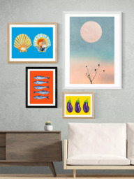 EAST END PRINTS Alice Straker 'Sardines Orange' Framed Print - thumbnail 2