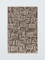 John Lewis Moroccan Abstract Wool Rich Rug, Cocoa
