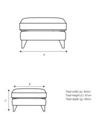 G Plan Vintage The Seventy Two Footstool, Dark Leg - thumbnail 2