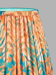 John Lewis + Matthew Williamson Peacock Tapered Lampshade, Orange - thumbnail 4