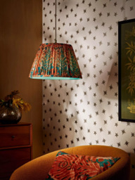 John Lewis + Matthew Williamson Peacock Tapered Lampshade, Orange - thumbnail 2