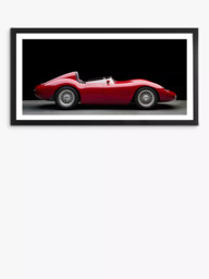 Brookpace Lascelles 'Maserati 250S Fantuzzi' Classic Car Framed Print & Mount, 51 x 101.5.cm, Red