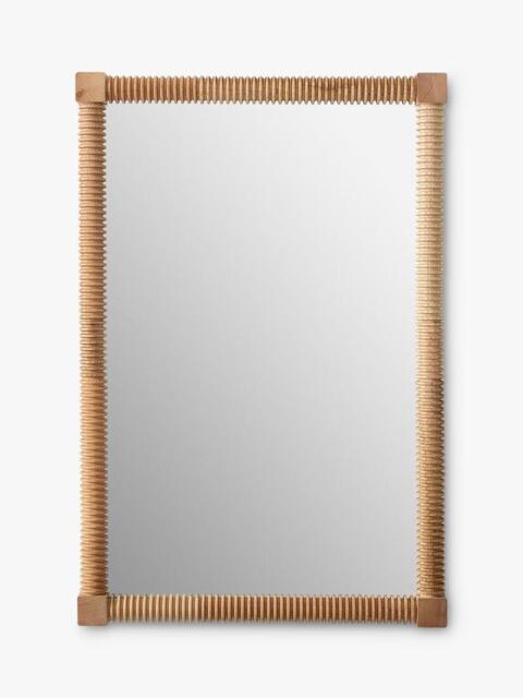 West Elm Peyton Ash Wood Rectangular Wall Mirror, 91 x 61cm, Natural - image 1