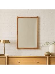 West Elm Peyton Ash Wood Rectangular Wall Mirror, 91 x 61cm, Natural - thumbnail 2
