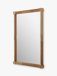 West Elm Peyton Ash Wood Rectangular Wall Mirror, 91 x 61cm, Natural - thumbnail 4