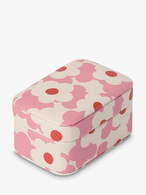 Caroline Gardner Flower Mini Jewellery Box, Pink/Orange - image 1