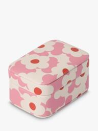 Caroline Gardner Flower Mini Jewellery Box, Pink/Orange