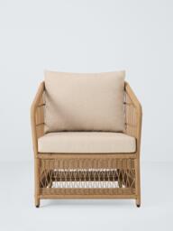 John Lewis Harbour Weave Garden Lounge Chair, Natural - thumbnail 3