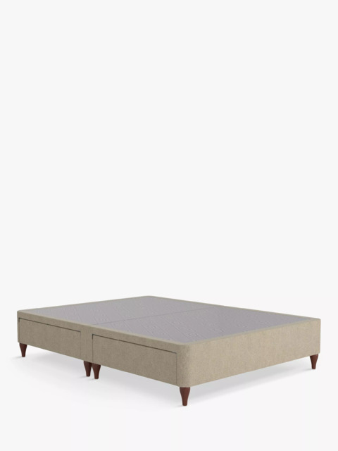 Sealy Posturepedic Exquisite 4 Drawer Divan Base, Rich Oak Legs, Super King Size - image 1
