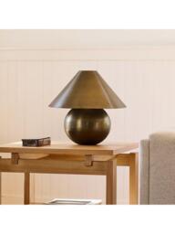 West Elm Wickham Table Lamp, Antique Brass - thumbnail 3