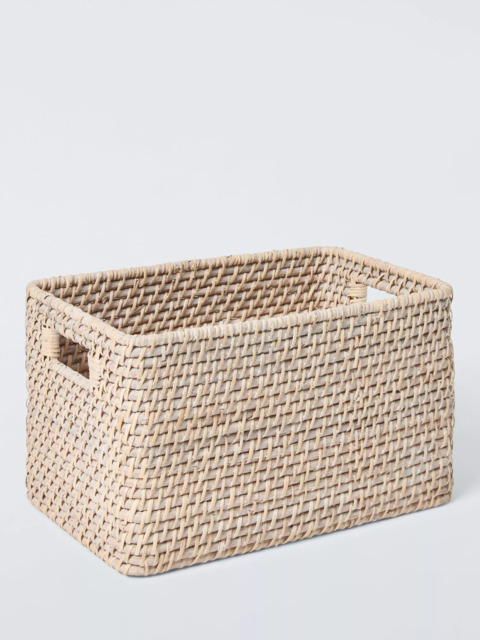John Lewis Rattan Storage Basket, Off White - image 1