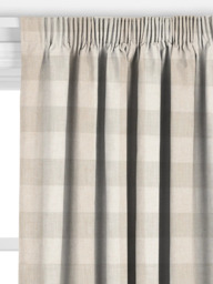 John Lewis Gingham Check Made to Measure Curtains or Roman Blind, Putty - thumbnail 2