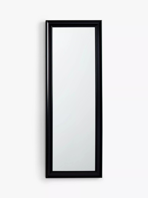 John Lewis Classic Full-Length Leaner/Wall Mirror, 140 x 50cm, Black - image 1