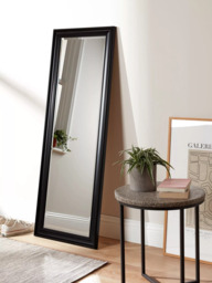 John Lewis Classic Full-Length Leaner/Wall Mirror, 140 x 50cm, Black - thumbnail 2