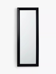 John Lewis Classic Full-Length Leaner/Wall Mirror, 140 x 50cm, Black