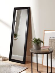 John Lewis ANYDAY Classic Leaner / Wall Mirror, 140 x 50cm, Black - thumbnail 2