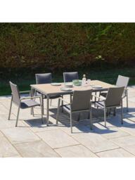 LG Outdoor Sanctuary 8-Seater Extending Garden Dining Table & Chairs Set, Birch - thumbnail 5