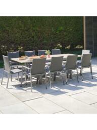 LG Outdoor Sanctuary 8-Seater Extending Garden Dining Table & Chairs Set, Birch - thumbnail 2