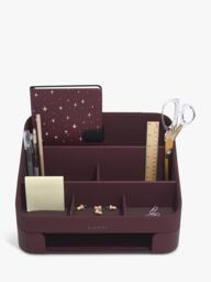 Stackers Desk Caddy with Tray, Garnet - thumbnail 3