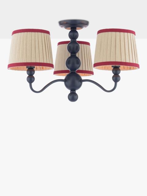 Joules Harewood 3 Arm Semi Flush Pendant Ceiling Light, Navy Blue - image 1