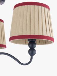 Joules Harewood 3 Arm Semi Flush Pendant Ceiling Light, Navy Blue - thumbnail 5