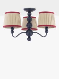 Joules Harewood 3 Arm Semi Flush Pendant Ceiling Light, Navy Blue - thumbnail 3