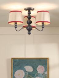Joules Harewood 3 Arm Semi Flush Pendant Ceiling Light, Navy Blue - thumbnail 2