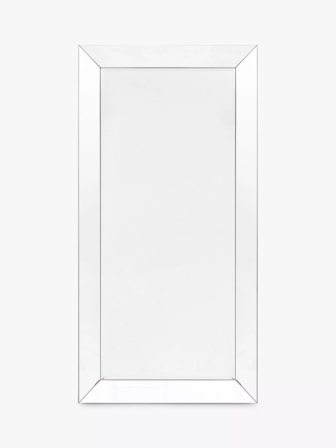 Gallery Direct Salinas Rectangular Full-Length Bevelled Glass Leaner Mirror, 180 x 90cm, Clear/Black - image 1