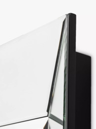 Gallery Direct Salinas Rectangular Full-Length Bevelled Glass Leaner Mirror, 180 x 90cm, Clear/Black - thumbnail 2