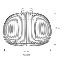 John Lewis Harmony Ribbon Semi Flush Ceiling Light - thumbnail 2