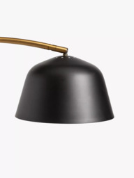 John Lewis Metal Arc Floor Lamp, Black/Brass - thumbnail 4