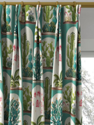 Sanderson Terrariums Made to Measure Curtains or Roman Blind, Eucalyptus - thumbnail 4