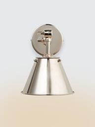 John Lewis Nicolas Down Lighter Wall Light, Nickel - thumbnail 1