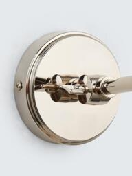 John Lewis Nicolas Down Lighter Wall Light, Nickel - thumbnail 5
