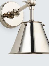 John Lewis Nicolas Down Lighter Wall Light, Nickel - thumbnail 4
