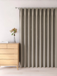 John Lewis Textured Weave Ultra Thermal Lined Pencil Pleat Door Curtain - thumbnail 4