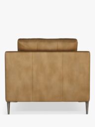John Lewis Draper Motion Leather Armchair with Footrest Mechanism, Metal Leg - thumbnail 4