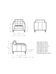 John Lewis Draper Motion Leather Armchair with Footrest Mechanism, Metal Leg - thumbnail 2