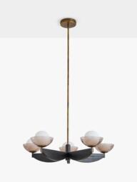MADE Layla 5 Arm Pendant Ceiling Light, Black - thumbnail 2
