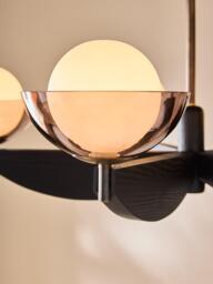 MADE Layla 5 Arm Pendant Ceiling Light, Black - thumbnail 3