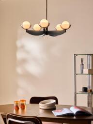 MADE Layla 5 Arm Pendant Ceiling Light, Black - thumbnail 5