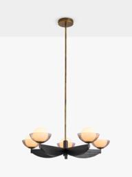 MADE Layla 5 Arm Pendant Ceiling Light, Black - thumbnail 1