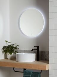 John Lewis Halo Illuminated Round Bathroom Mirror - thumbnail 2